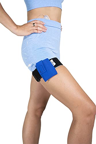 Pumpcases Insulin Pump Holder – Diabetic Insulin Pump Belt – Adjustable Athletic Insulin Pump Case – Compatible with t:Slim/t:Slim X2 – Assembled in The USA – (Blue, L Leg)