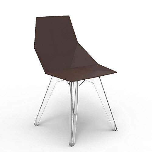 Set 4 Vondom Faz chair for outdoor bronze