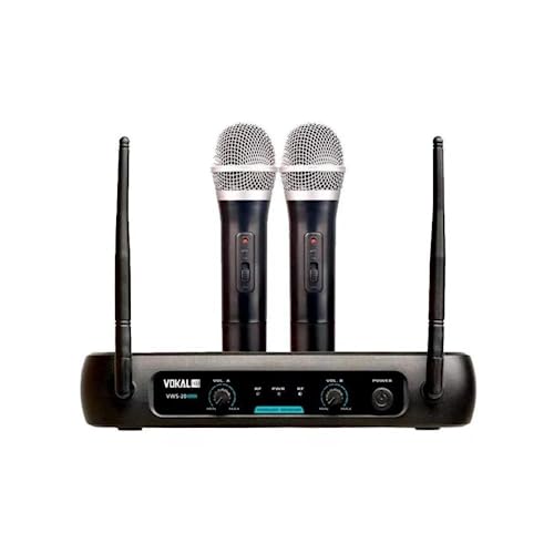 Microfone Sem Fio Duplo Vokal VWS 20 Plus