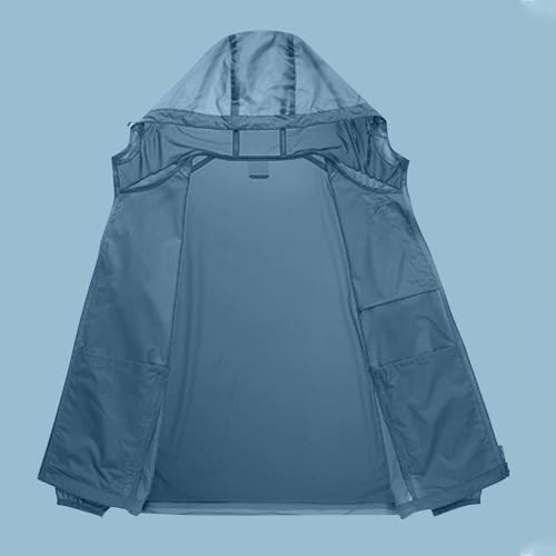 Men UPF 50+ Light Thin Jacket Full Zip Sun Protection Hoodie Long Sleeve Sun Shirts for Men Hiking Fishing Zip Pocket3
