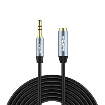 ANDAPA Cable Audio 3.5mm a Doble 6.35 mm (1M), Computadora, Reproductor de CD, Altavoces y Sistemas de Amplificador para el Hoga