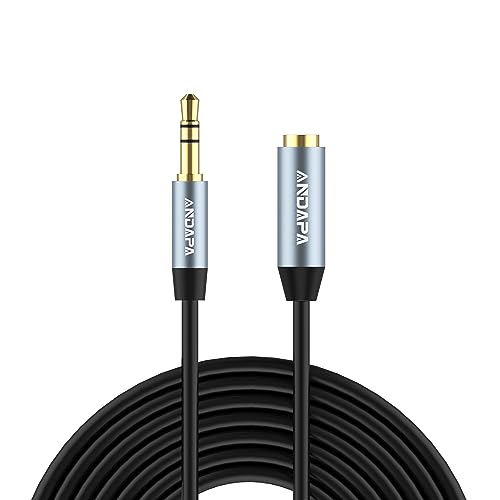 Electricidad, Personal Computer ANDAPA Extension audifonos 3.5mm (2M),cable extension audio auxiliar 3.5mm macho hembra Compatible con Smartphones,iPhone, iPad, Tablets