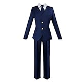 Miwa Kasumi Cosplay Uniform For Women Anime JJK Jujutsu Kaisem Kasumi Costume Adult Blue Tops Pants Full Set(Kasumi,XL)