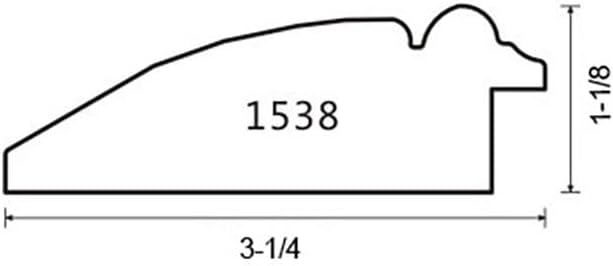 3-1/4" Polystyrene 3D Textured Picture Frame by WholesaleArtsFrames-com 9x12, 1538 Series Black & Silver - Made in USA