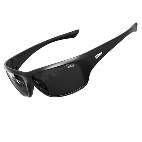 Polarized Sports Sunglasses for Men Women, Ideal for Fishing Running Driving Wrap Around Sunglasses, UV400 Protection