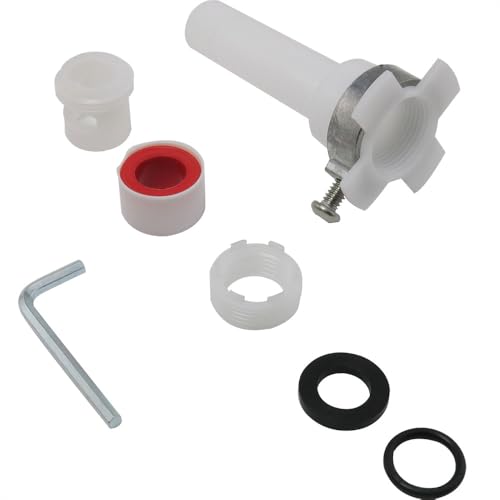 HSCGIN 1 Set 4 in 1 Bathtub Nozzle Adapter Universal 1/2 Inch Copper Tubing Bathtub Faucet Nozzle Slides Into Copper Threaded Bathtub Faucet Adapter Ferrule Copper with Assembly Tool White