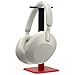 Sony WH-1000XM5 Premium Noise Canceling Headphones, Auto NC Optimizer, 30-Hour Battery, Alexa Voice Control, Silver Bundle with Deco Gear Pro Audio Headphone Stand in Matte Black/Red