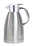  Jarra Térmica, termo para bebidas frías, hervidor de agua para el hogar, botella aislada de doble pared, hervidor de vacío dorado (Plata, 1800ML)