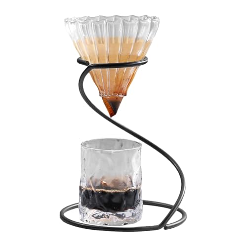 Estación de café genérica de pie – Verter un gotero de café, soporte para taza de filtro de gota para cafetera minimalista, hecha a mano,