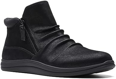 Clarks Women's Breeze Range Ankle Boot, Black Synthetic, 9 | Image 3