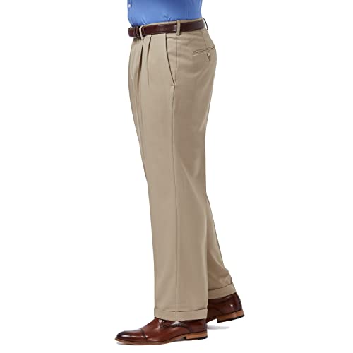 Haggar Premium Comfort Dress Pants, Medium Khaki - Image 2