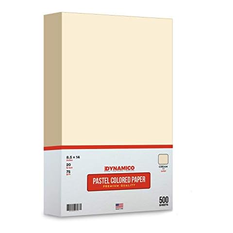 Cream 8.5 x 14" Legal Size Pastel Light Color Paper | 1 Ream of 500 Sheets Cover