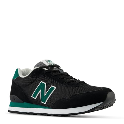 New Balance Men's 515 V3 Sneaker, Black/Green, 11.5
