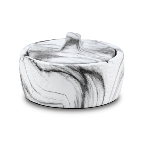 YoHyien Ceramic Ashtray with Lid for Outside & Inside, Waterproof & Windproof Outdoor Ashtray for Garden, Smell Proof Cigarette Ash Tray for Home, Office, and Patio (Grey) YoHyien Ceramic Ashtray with Lid for Outside & Inside, Waterproof & Windproof Outdoor Ashtray for Garden, Smell Proof Cigarette Ash Tray for Home, Office, and Patio (Grey)