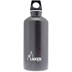 LAKEN Futura Botella de Agua, Cantimplora de Aluminio Boca Estrecha 0,6L, Gris