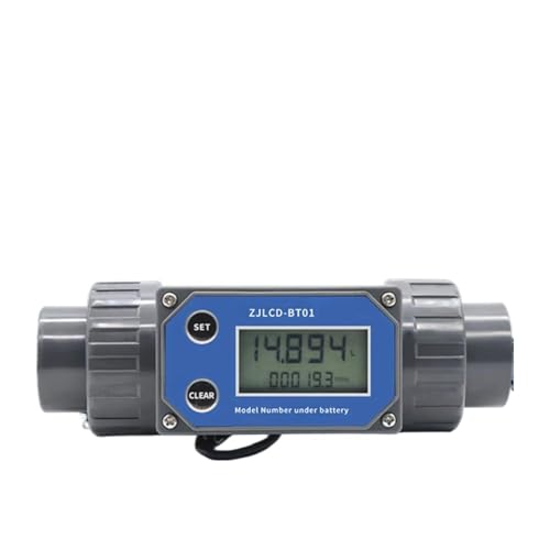 有線パイプラインデジタル流量計 DN15-DN80 LCDディスプレイ流量計 ケーブル付き PVC流量センサー 農場ガーデン灌漑ツール用(DN15)