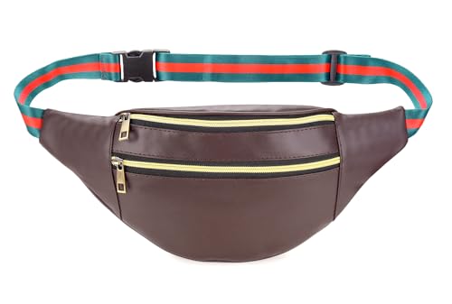 Image of K London Waist Bag for Men & Women Fanny Pack Chest Bag for Women Waist Pouch for Men Waist Bag for Boys & Girls Fanny Bag (2143 Dark BRN)