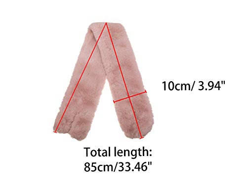 Allegra K Fluffy Faux Fur Collar Scarf Rabbit Ears Plush Neck Wrap Winter Warmer for Women2