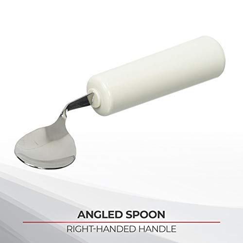Homecraft Queens Angled Cutlery, Right-Handed Angled Spoon, Lightweight Ergonomic Adaptive Spoon, Cutlery