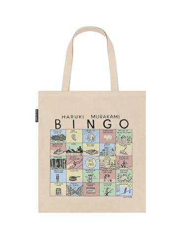 Out of Print Murakami Bingo Tote Bag with Inner Pocket - Officially Licensed Gift for Book Lovers