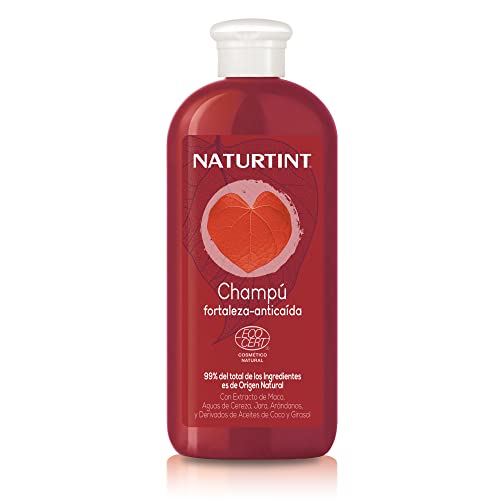Naturtint - Champú fortaleza anticaída, limpia, fortalece y aporta densidad, frena la caída y aumenta el brillo, 99% ingredientes naturales, Vegano, con Maca, 330 ml Cover
