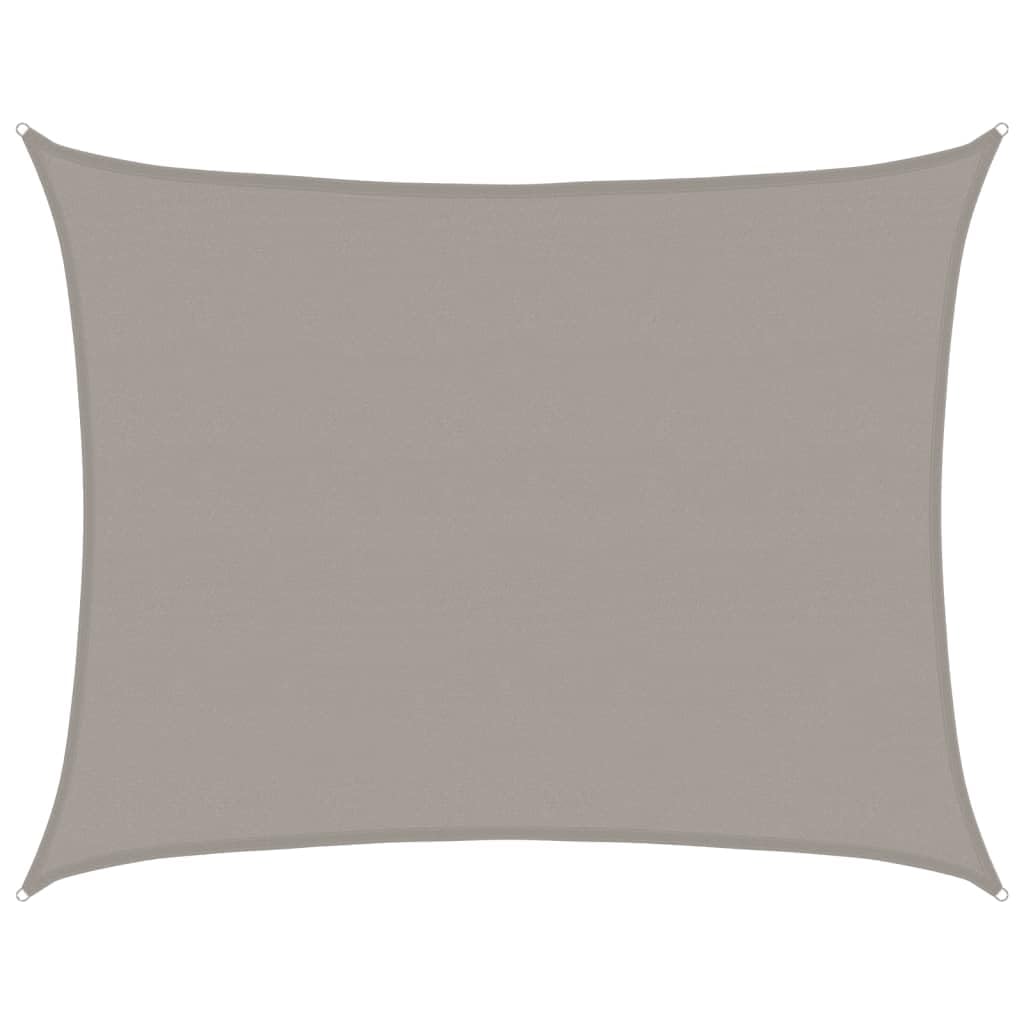 vidaXL Vela Parasole 160 g/m² Rettangolare Grigio Chiaro 6x8 m in HDPE, vela ombreggiante, ombra da patio, tettoia ombreggiante, vela da giardino