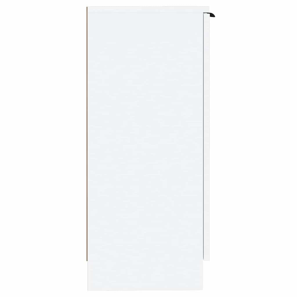 Aparador con puerta, color blanco, 30 x 30 x 70 cm