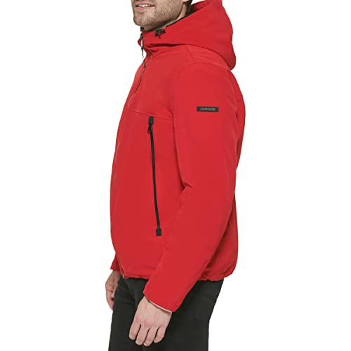 Image of Calvin Klein Men's Winter Coats - Sherpa-lined Hooded Soft Shell Jacket
