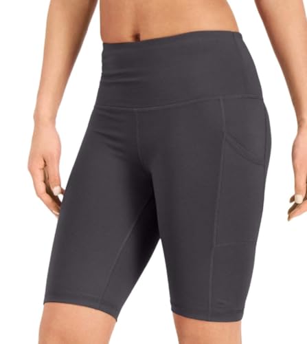 ID Ideology Women's Compression High Rise 10 Bike Shorts Gray Size X-Small