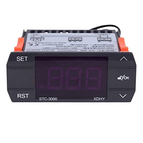 lvifloae STC-3000 110V 220V Touch Digital Temperature Controller Thermostat with Sensor Temperature Controller (110-220V30A)