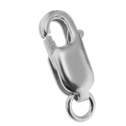 Best Lobster Clasp Made of 925 Sterling Silver Polished Strong Jump Ring Attached Jewelry Making Material925 Sterling Silver Lobster Clasp 10mm, White, 10mm