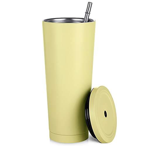 Aiboria Vaso de viaje de 750 ml, fino, con tapa, aislamiento al vacío, doble pared de acero inoxidable 18/8 para café… - Imagen 7