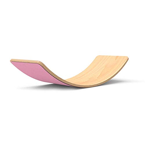juman634 Tabla De Equilibrio De Madera Natural, Tabla De Oscilación, Juguete Mecedora, Tabla Curva De Los Niños, Tabla De Oscilación De Madera, Balancín De Madera del Tamaño De Los Niños