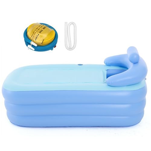 Bañera de hidromasaje portátil, bañera portátil para adultos,Piscina inflable de PVC - Piscina personal, bañera de SPA de 63X33X25 pulgadas, piscina de buceo para niños, familia, ad