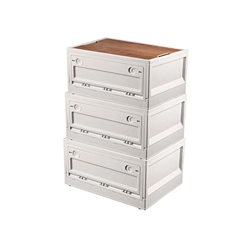 【テーブルになる木製天板】コンテナボックス 折りたたみ 収納ボックス キャンプ 蓋付き 40L/56L 大容量 積み重ね可能 多機能 整理箱 アウトドアボックス 屋外 ボックス 木目 ふた付き 大型 車載 衣装ケース 収納ケース 書類 おもちゃ 組立簡単