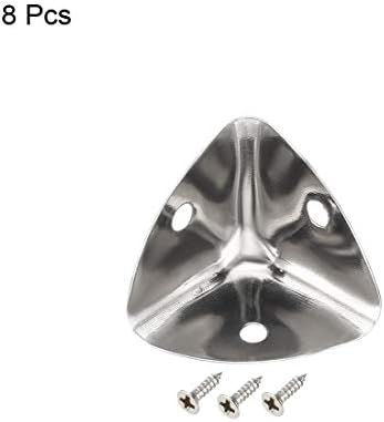 sourcing map Metal Box Corner Protectors Edge Guard Protector 25 X 25 X 25mm Silver Tone 8pcs
