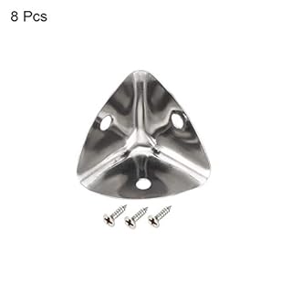 sourcing map Metal Box Corner Protectors Edge Guard Protector 25 X 25 X 25mm Silver Tone 8pcs for Table Corners and Desk Corners