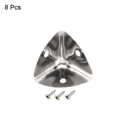 sourcing map Kistenschutz Box Kantenschutz Metall 25x25x25mm (8 Stück) -Silberton