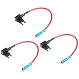 Electop 12V Car Add-a-circuit Fuse TAP Adapter Mini ATM APM Blade Fuse Holder 3 Pack
