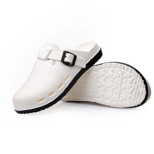 Image of Unisex Black Clogs with Adjustable Buckle Strap | Lightweight EVA Comfort Slip-On Sandals for Casual Wear & Outdoor Use