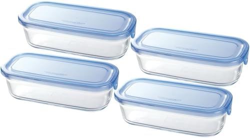 iwaki(CL) ϔMKX ۑe o^[P[X ANAu[ ` M 500ml ×4Zbg pbN&W KBC3246-BLN