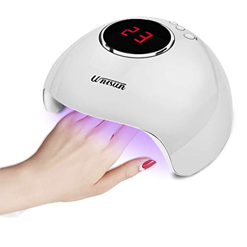 Unisun 24 W LED/UV nagellamp lamp lamp voor gel nagels nageldroger met infrarood sensor 30/60/99s LCD-display geschikt voor alle gel wit