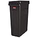 Rubbermaid Commercial Products Slim Jim Trash Can Waste Receptacle with Venting Channels, 23 Gallons, Brown (1956187)