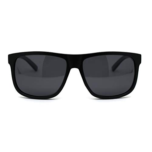 SA106 Polarized Mens Oversize Hipster Horn Rim Plastic Sunglasses
