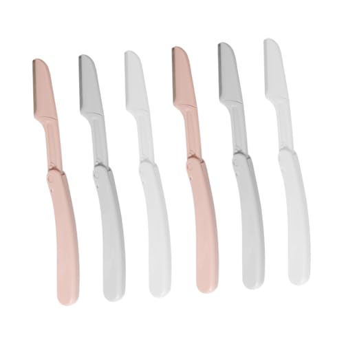 Beaupretty 6個折りたたみ式修眉シェーバー 点 鋼製の眉剃り器で 旅行やオフ
