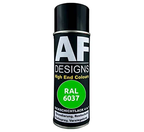 Alex Flittner Designs Rust Protection Paint 4-in-1 RAL 6037 Pure Green Metal Protective Paint Spray Rust Protection Paint Spray Can