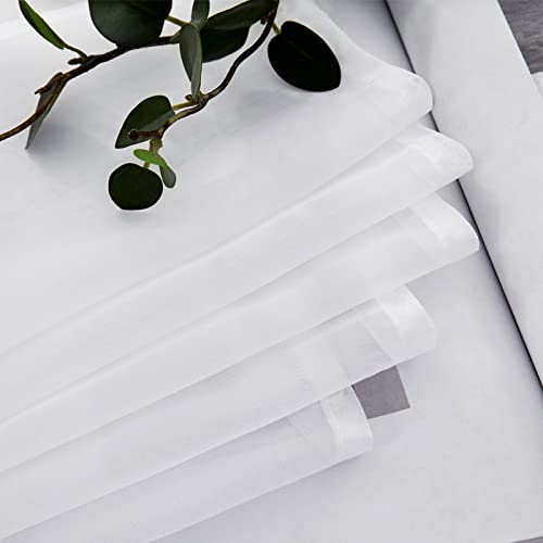 MIULEE-Window-Valance-Half-Window-Sheer-Curtains-Rod-Pocket-Voile-Drapes-Extra-Wide-for-Small-Window-Kitchen-Cafe-One-Panel-60-x-18-Inch-White MIULEE Window Valance Half Window Sheer Curtains Rod Pocket Voile Drapes Extra Wide for Small Window Kitchen Cafe One Panel 60 x 18 Inch White