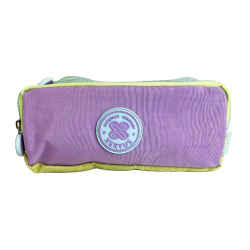 Estojo 2 Divisórias Trendy Lilás/verde Xeryus