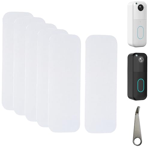 6 Pack Video Doorbell Tape Mount Compatible with Blink Video Doorbell 2nd Gen(New Model),No Drill Doorbell Adhesive Mounting Replacement Strips,Double Sided Adhesive Stick Tape with Door Bell Key Tool