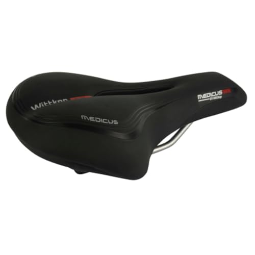 Büchel WITTKOP Fahrradsattel mit innovativem Medicus Konzept und extra Gel Polsterung I bequemer Fahrrad Sattel für Damen & Herren I Büchel Twin | MTB Trekkingsattel City Fahrradsattel